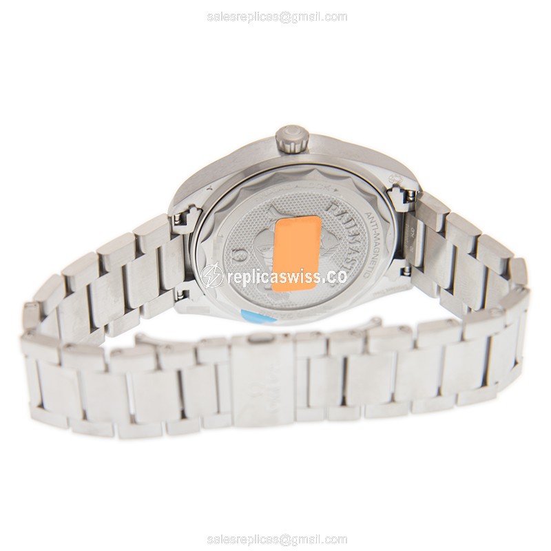 Omega 220.10.40.20.06.001 RAILMASTER Replica - Automatic - Steel Case - Gray Dial, Silver Clasp & Steel Strap - View 4