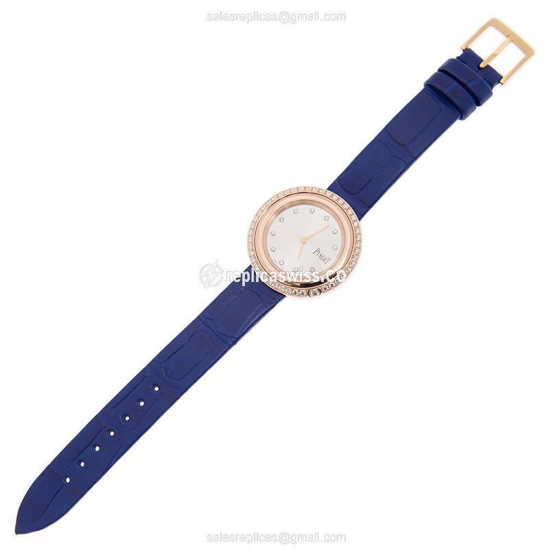 Piaget POSSESSION Replica - Quartz - 18kt Rose Gold - Diamonds - Silver Dial - View 2
