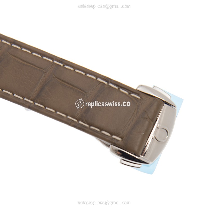 Omega Speedmaster 324.23.38.50.02.002 - Auto - 18kt Rose & Steel - White Dial - Brown Leather Strap - View 4