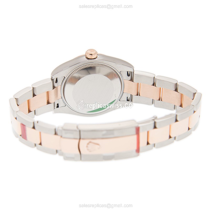 Rolex Datejust Replica - Automatic - White Dial on 18kt Steel & Gold Clasp - View 4