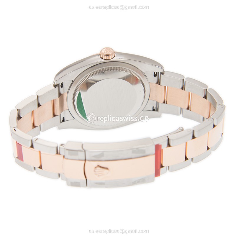 Rolex Datejust Replica - Automatic - 18kt Rose Gold & Steel - White Dial - View 4
