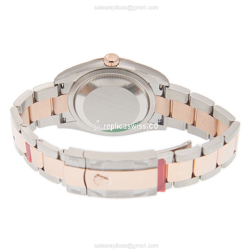 Rolex DATEJUST Replica - 18kt Rose Gold & Steel - Automatic, Gray Dial - View 4