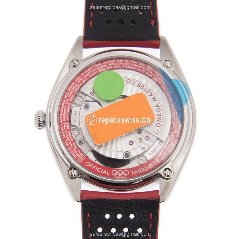 Omega 522.32.40.20.01.004 Replica | Automatic | Black Dial, Leather Strap - View 3