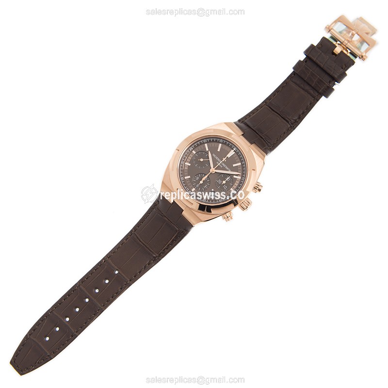 Vacheron Constantin Overseas Replica - Auto - Gold - Brown - View 2
