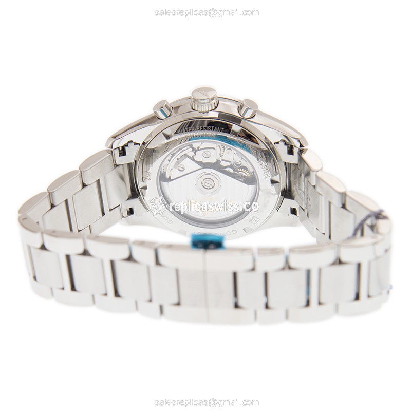 Longines CONQUEST CLASSIC Replica - Automatic - White Dial on Silver Steel - View 4
