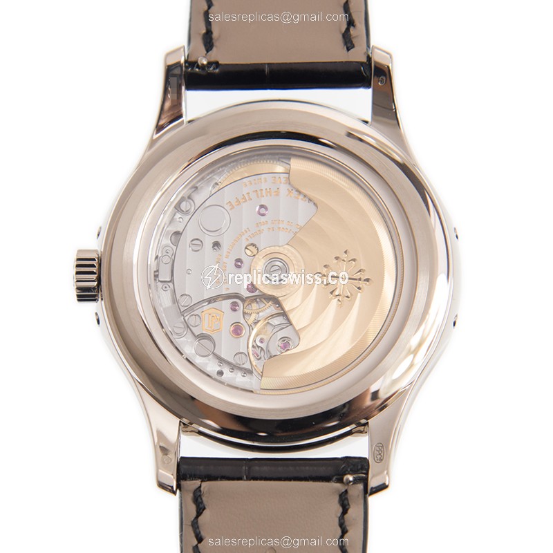 Patek Philippe 5205G-013 Replica - Automatic - 18kt Gold Case - Blue Dial, Buckle Clasp - View 3