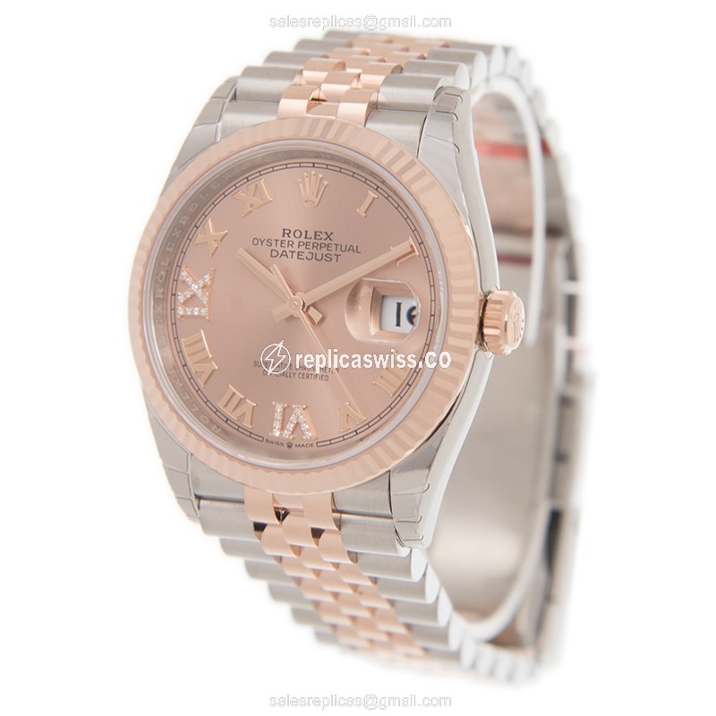 Rolex Datejust 126231 Replica - Automatic - Rose Gold & Steel - View 3
