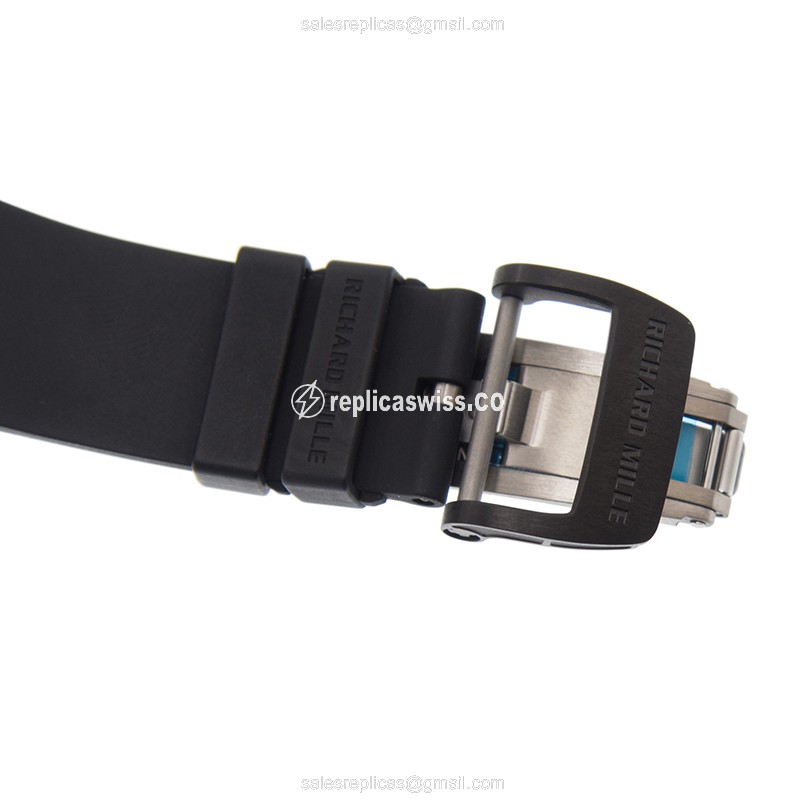 Richard Mille RM11-03 - Automatic Carbon Fiber Case - Silver Dial - Black Rubber Strap - View 4