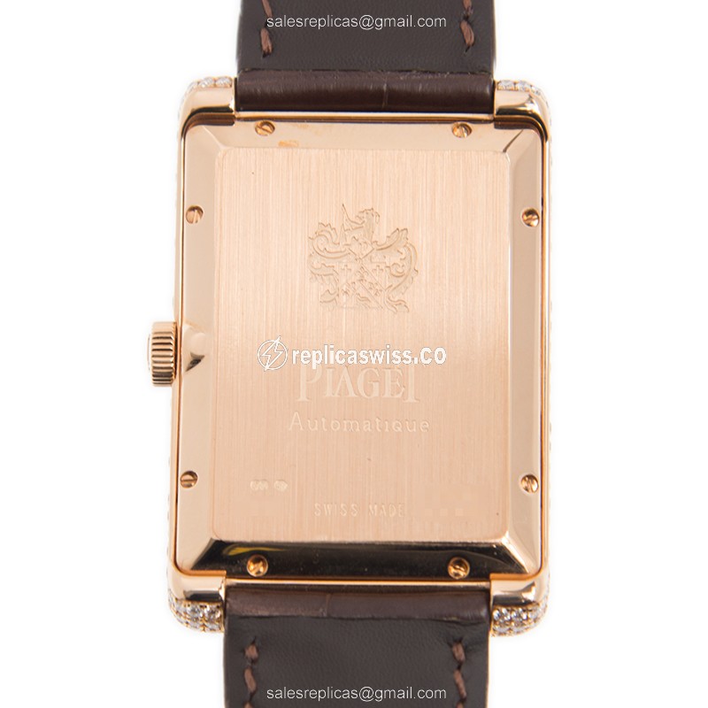 Piaget BLACK TIE - Automatic - 18kt Rose Gold - Diamonds - Black Dial - View 3
