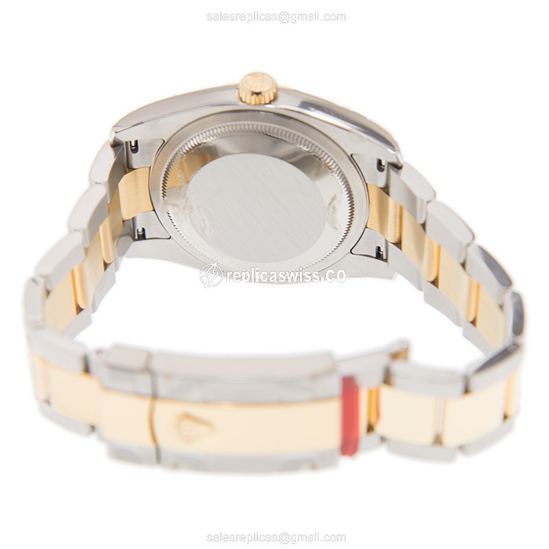 Rolex Datejust Replica - 18kt Gold Case - Black Dial, Automatic | Gold Strap - View 4