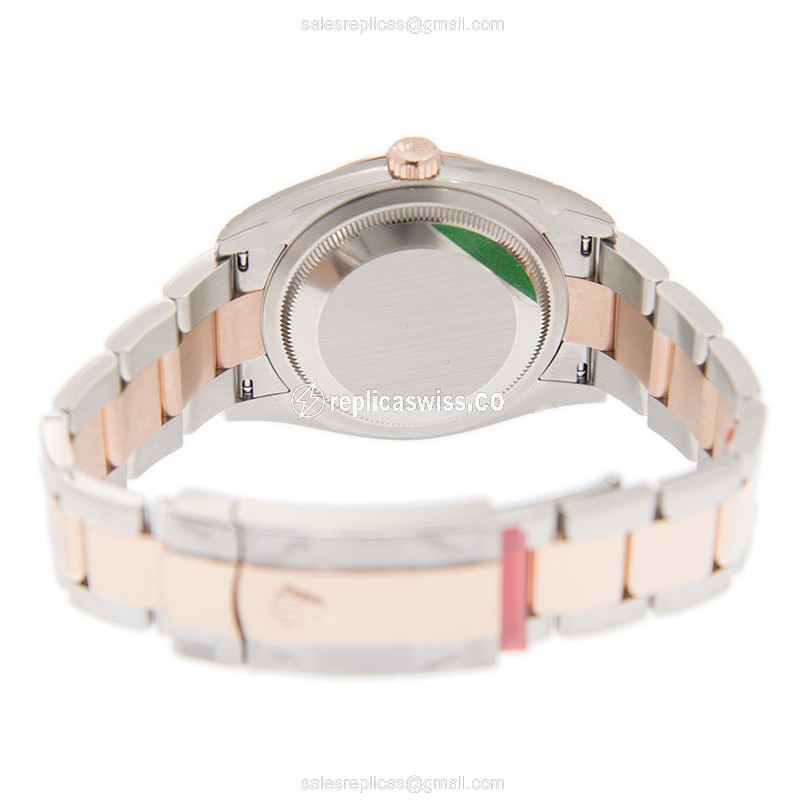 Rolex Datejust Replica - Automatic - 18kt Rose Gold Case - Steel Band - Gray Dial - View 4