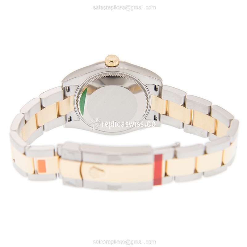 Rolex Datejust Replica - Automatic | 18kt Gold | Silver Dial | Gold Clasp - View 4