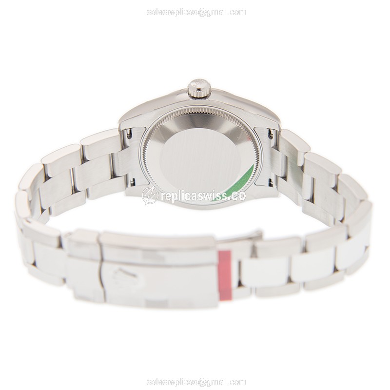 Rolex DATEJUST Replica - Automatic - White Gold Case - Silver Dial, 18kt Gold Strap - View 4
