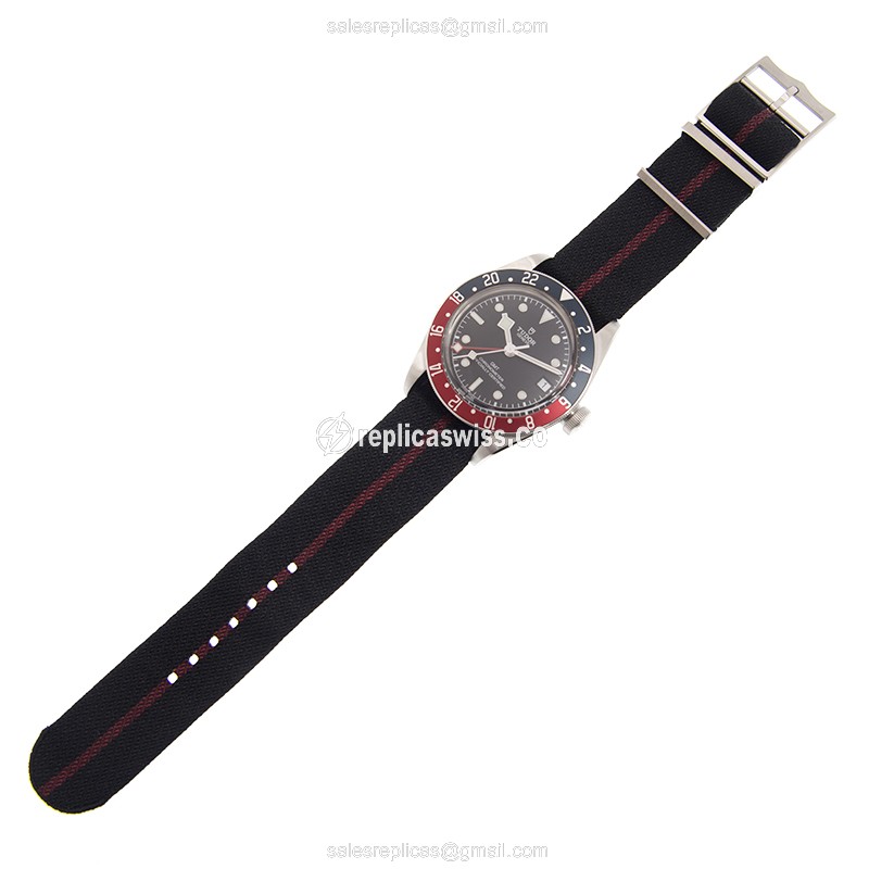 Heritage Black Bay Tudor Replica - Automatic - Black - Steel Case - Black Canvas Strap - View 2