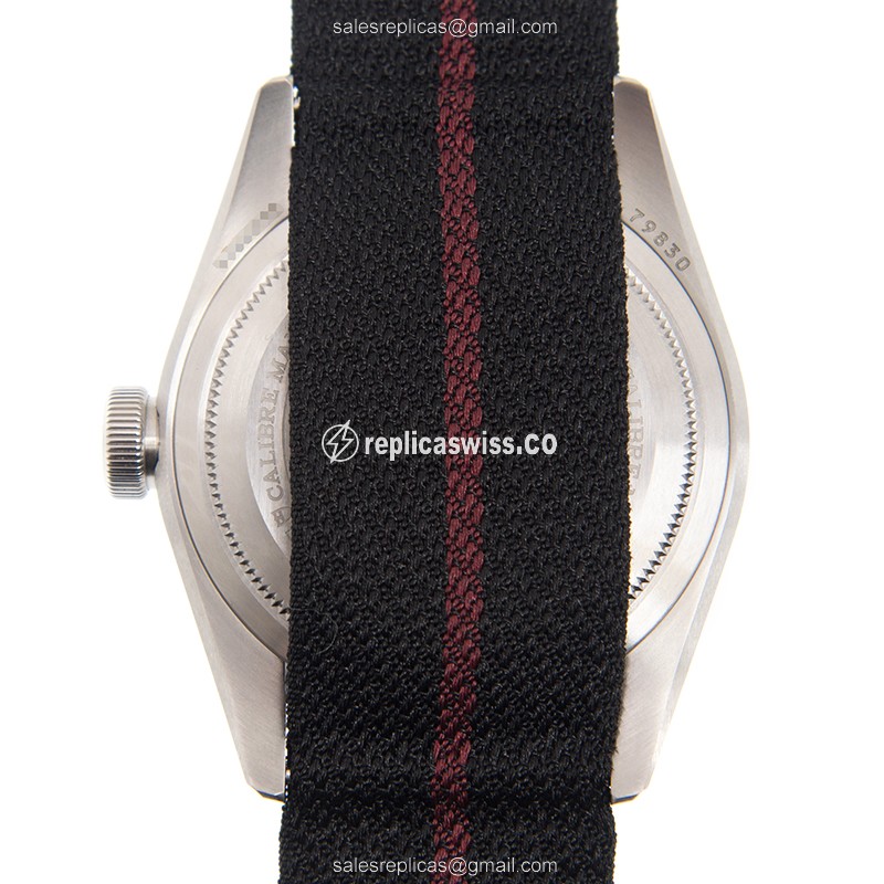 Heritage Black Bay Tudor Replica - Automatic - Black - Steel Case - Black Canvas Strap - View 3