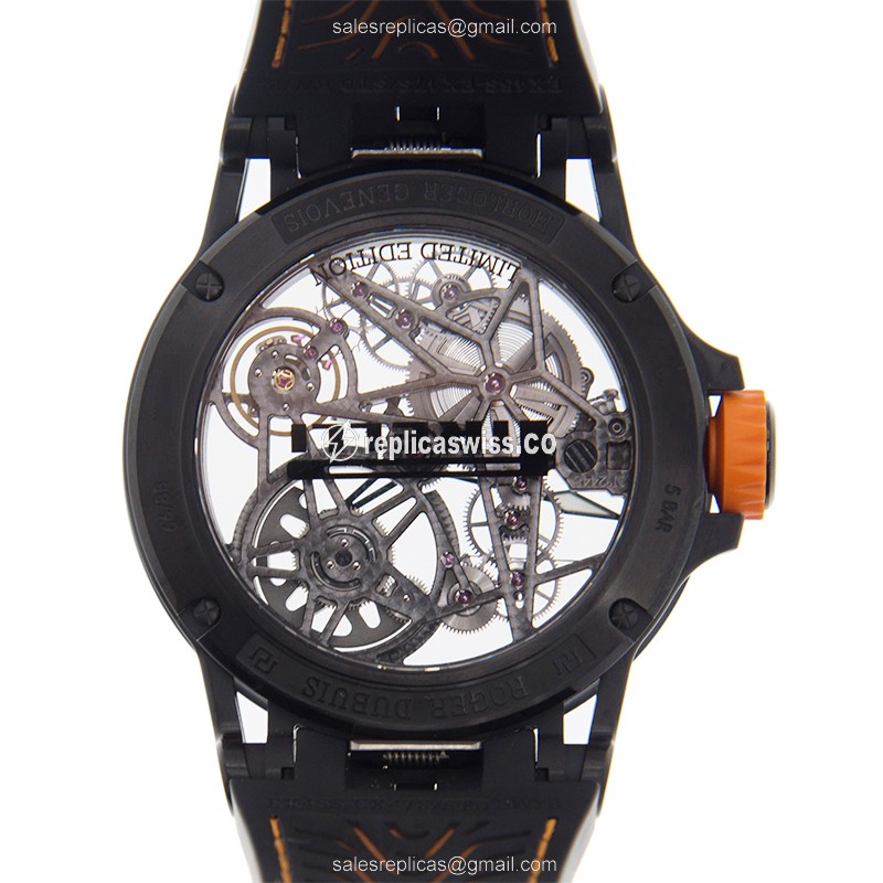 Roger Dubuis RDDBEX0704 EXCALIBUR - Automatic - Titanium Case - Black Dial - Leather Strap - View 2
