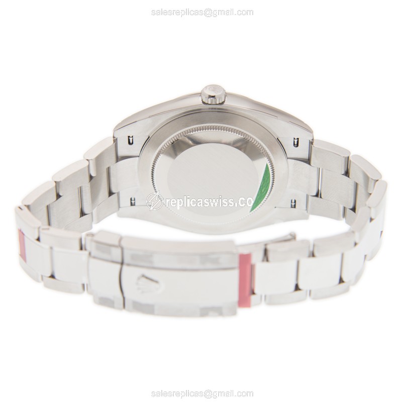 Rolex DATEJUST Replica | Automatic | 18kt White Gold & Steel | Gray Dial - View 4
