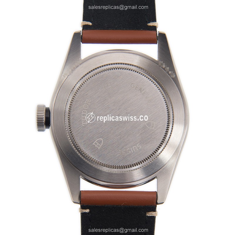 Rolex Heritage Ranger Replica - Automatic - Stainless Steel - Black Dial - Brown Leather Strap - View 3