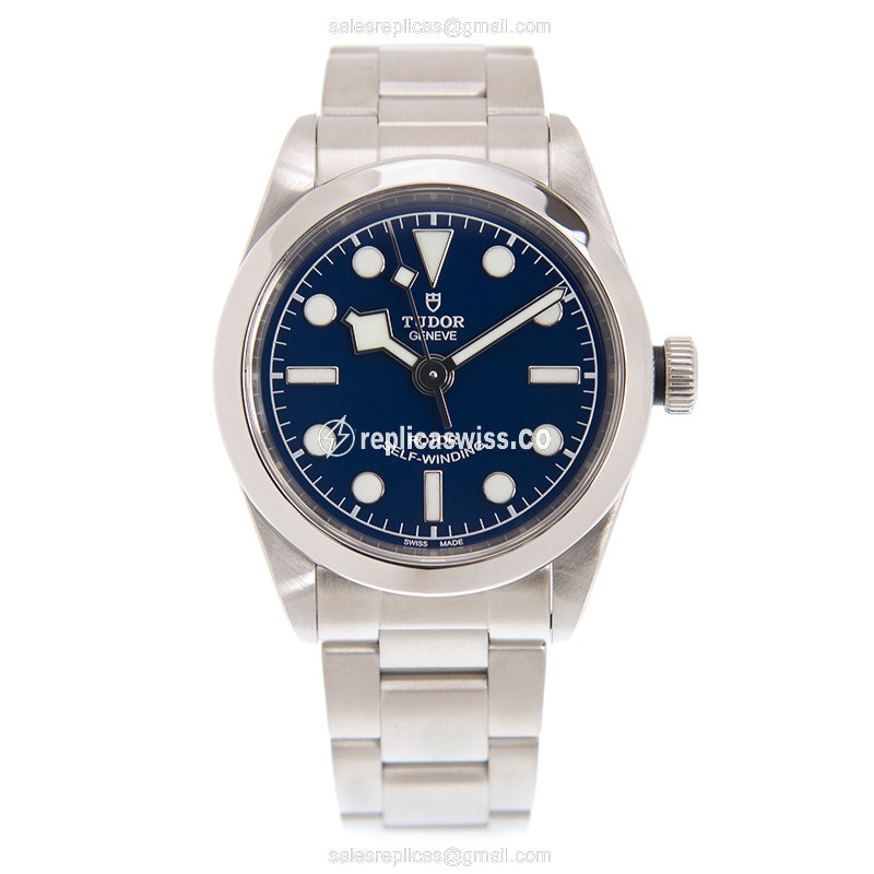 Tudor Heritage Ranger Replica - Automatic - Steel Case - Blue Dial - Silver Strap - View 2