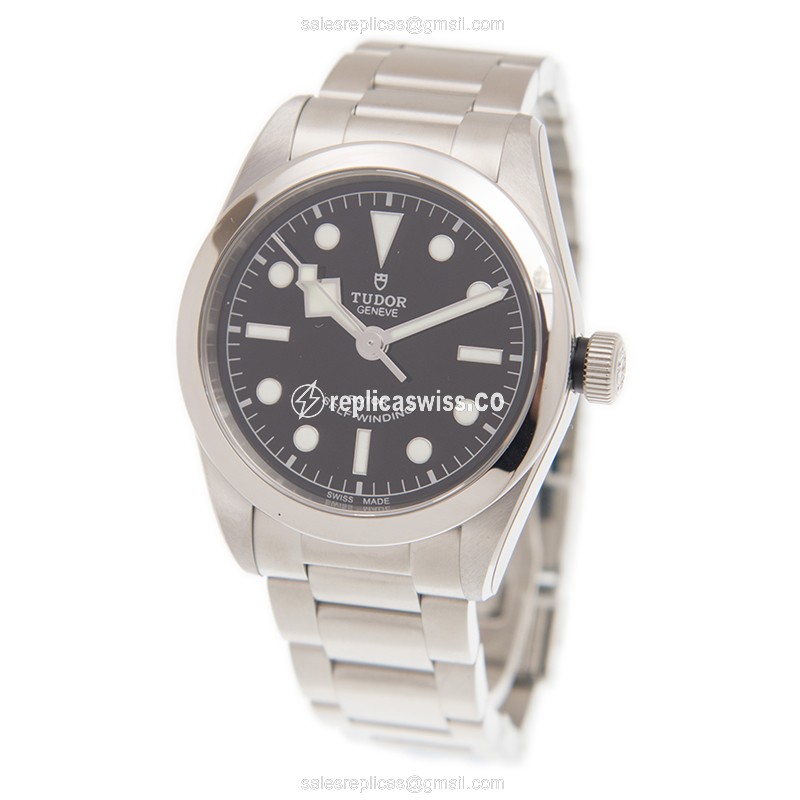 Tudor Heritage Ranger Replica - Automatic - Black Dial - Silver Steel - View 3