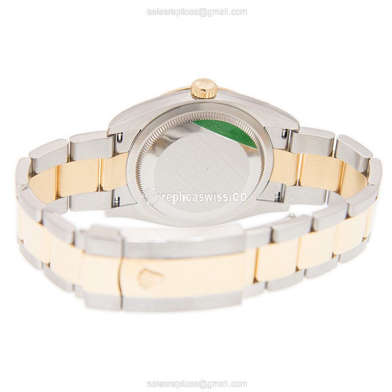 Rolex Datejust Replica - Automatic - 18kt Gold Case - Silver Dial - Gold & Steel Clasp - View 4