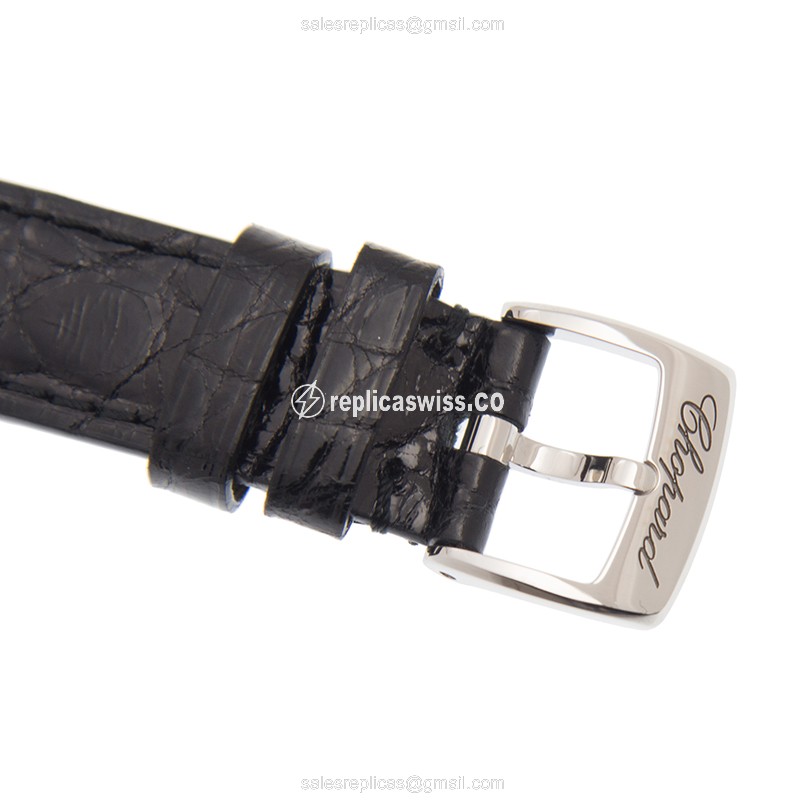 Chopard Imperiale Replica - Automatic - Steel Case - Silver Dial - Black Alligator Strap - View 4