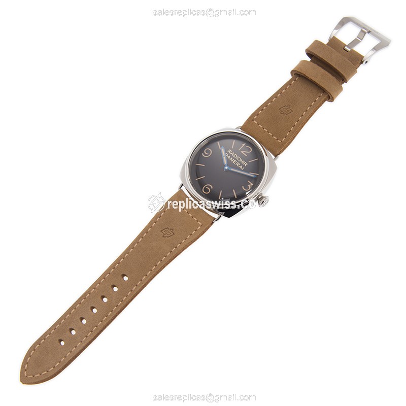 Panerai PAM00720 RADIOMIR - Manual - Steel Case - Black Dial - Brown Cowhide Strap - Buckle Clasp - View 2