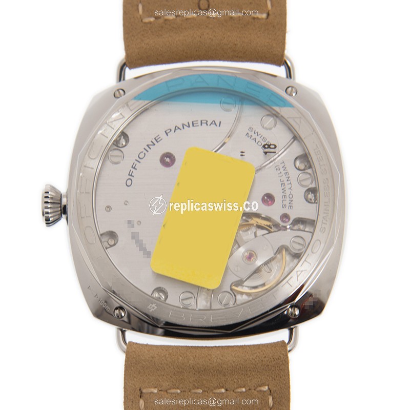 Panerai PAM00720 RADIOMIR - Manual - Steel Case - Black Dial - Brown Cowhide Strap - Buckle Clasp - View 3