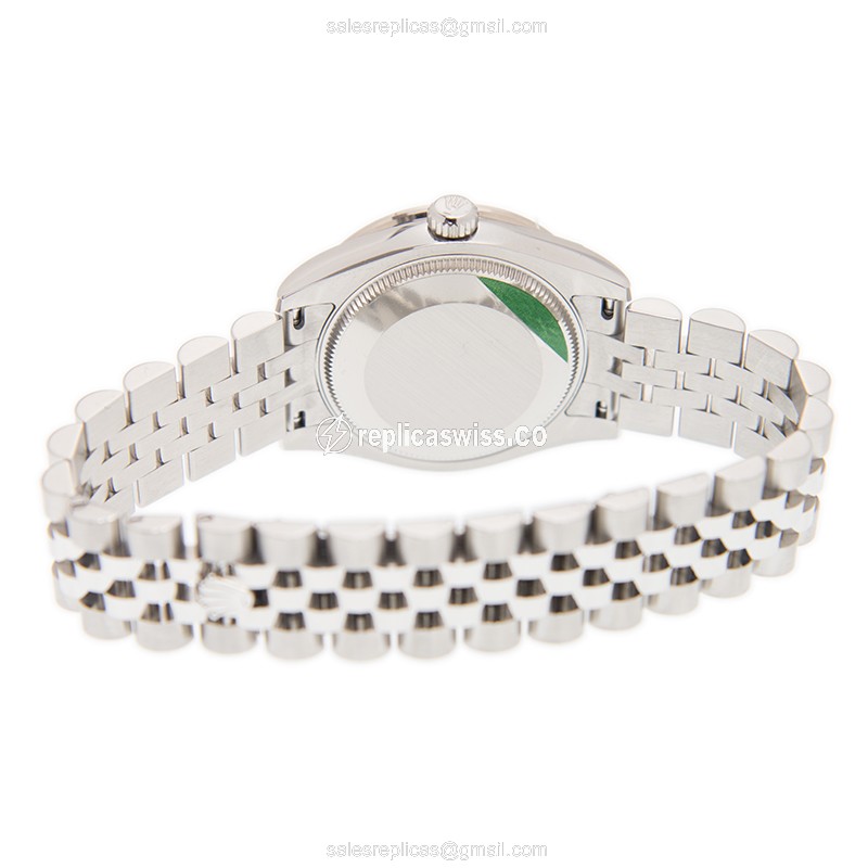 Rolex Datejust Replica - Automatic - Stainless Steel & Diamonds - White Dial - Silver Clasp - View 4