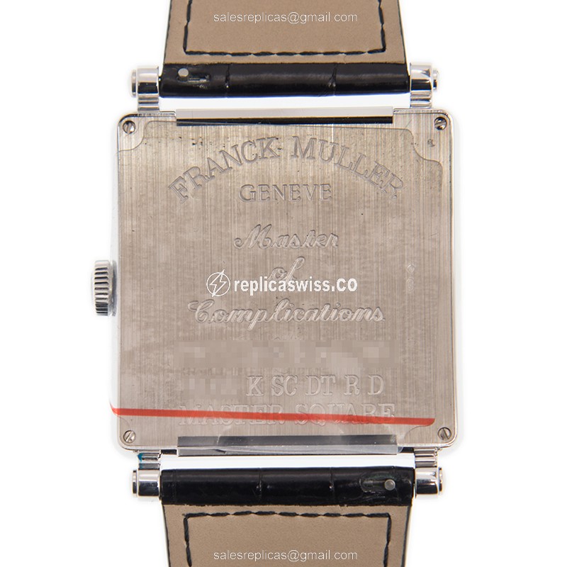 Franck Muller 6000 K SC DT R D OG Replica - Automatic - White Gold Case - Diamond Bezel - Silver Dial - View 3