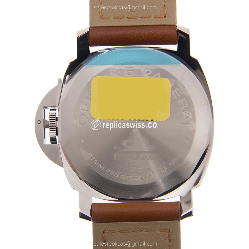 Panerai PAM00778 LUMINOR Replica - Manual - Stainless Steel - White Dial - Brown Leather Strap - View 3