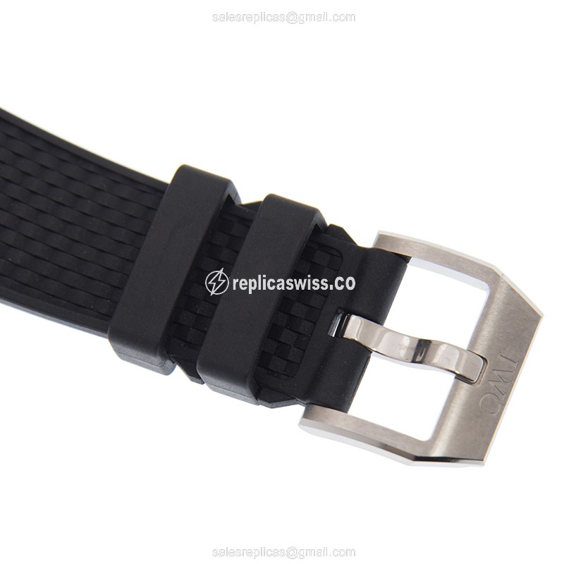 IWC AQUATIMER Replica - Automatic - Blue Dial - Steel Case - Black Rubber Strap - View 4