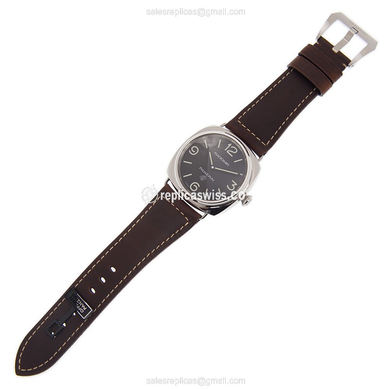 Panerai PAM00753 RADIOMIR - Manual - Steel - Black - Brown Leather - Buckle - View 2