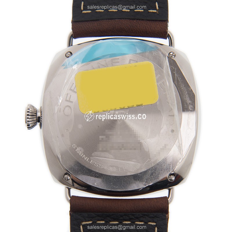 Panerai PAM00753 RADIOMIR - Manual - Steel - Black - Brown Leather - Buckle - View 3