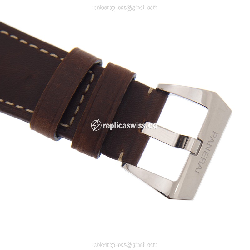 Panerai PAM00753 RADIOMIR - Manual - Steel - Black - Brown Leather - Buckle - View 4