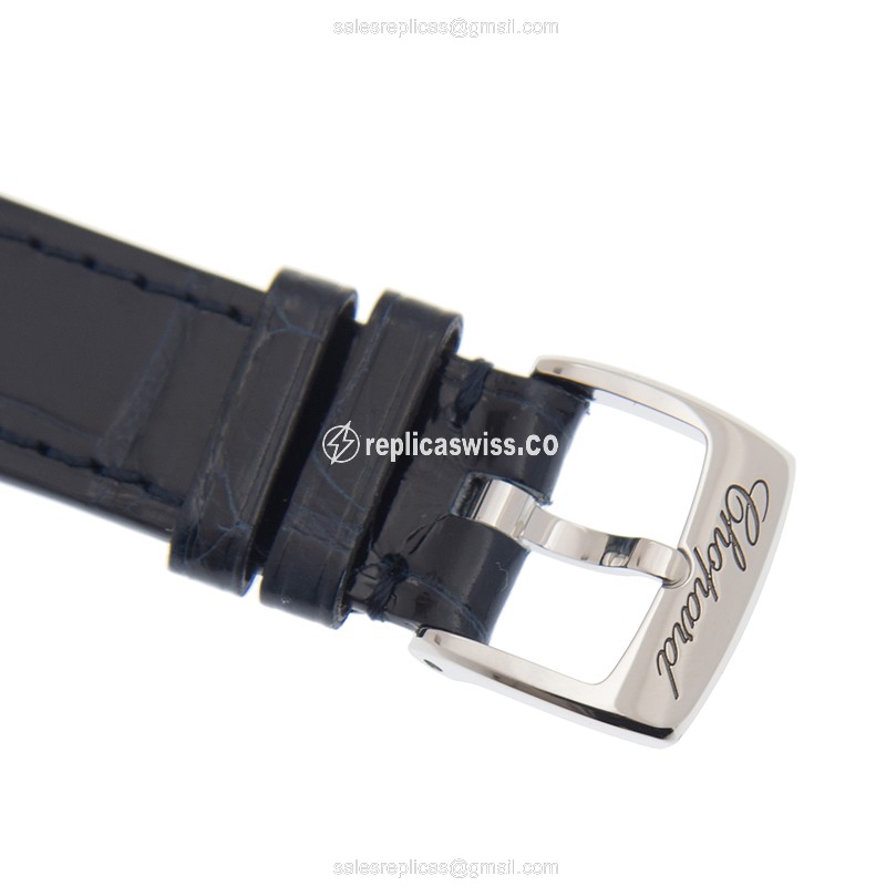 Chopard Happy Sport Replica - Automatic - Blue Dial - Steel Case - Blue Cowhide Strap - View 4
