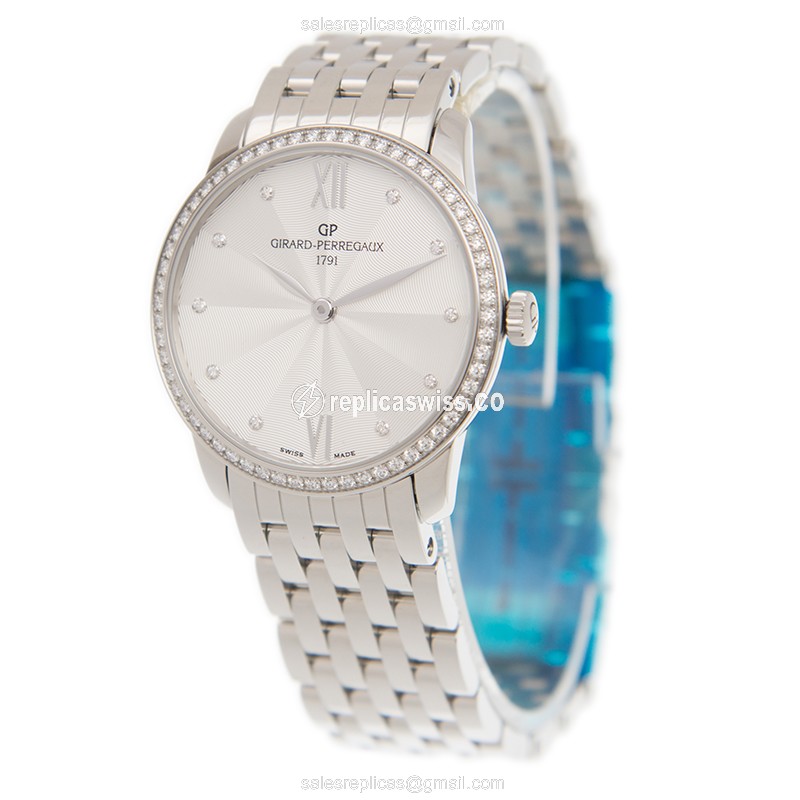 Girard Perregaux 1966 Replica - Automatic - Silver Dial - Steel Case & Strap - View 3