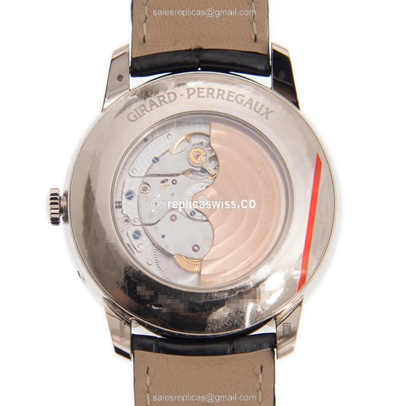 Girard Perregaux 1966 Replica - Automatic - 18kt White Gold - Silver Dial - Black Alligator Strap - View 3