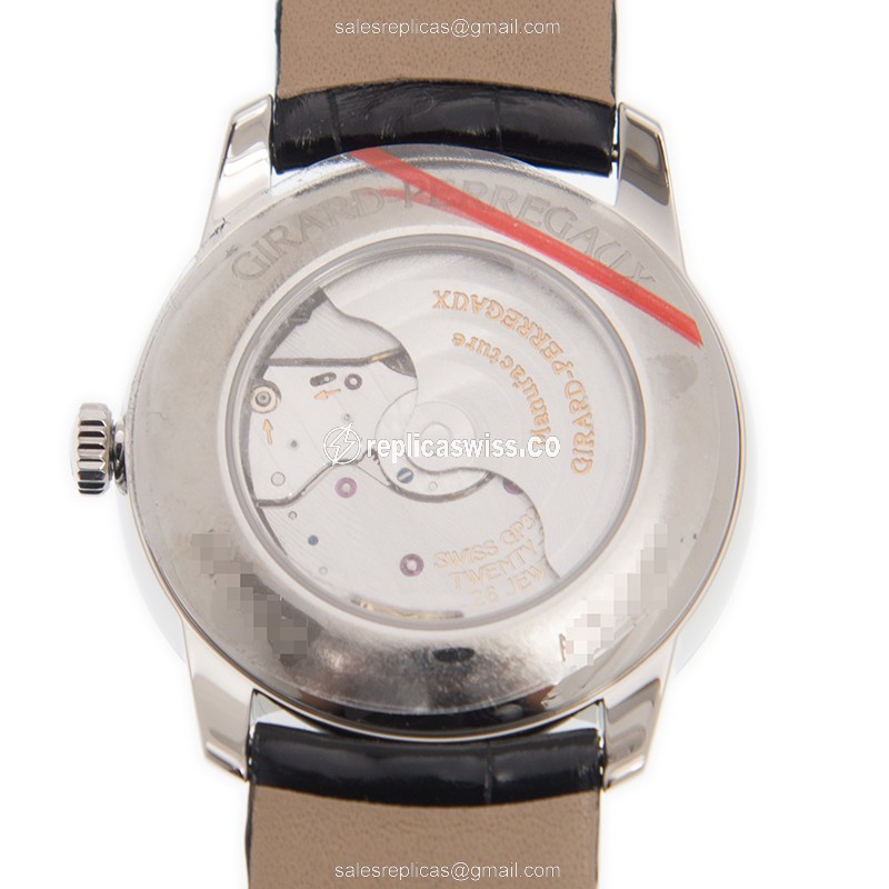Girard Perregaux 1966 Automatic - Stainless Steel - Diamond Dial - Silver - Black Alligator Strap - View 3