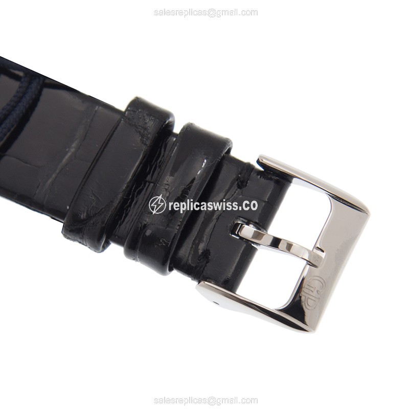 Girard Perregaux 1966 Automatic - Stainless Steel - Diamond Dial - Silver - Black Alligator Strap - View 4