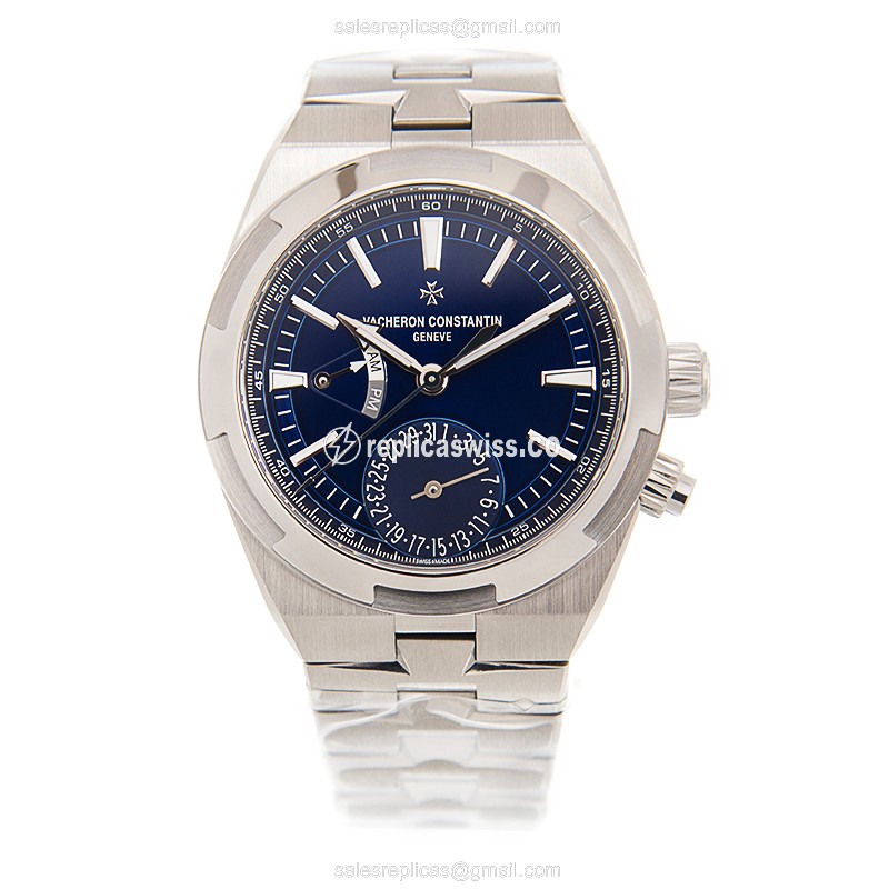 Vacheron Constantin 7900V/110A-B334 Replica - Automatic - Steel - Blue Dial - Silver Steel Strap - View 2