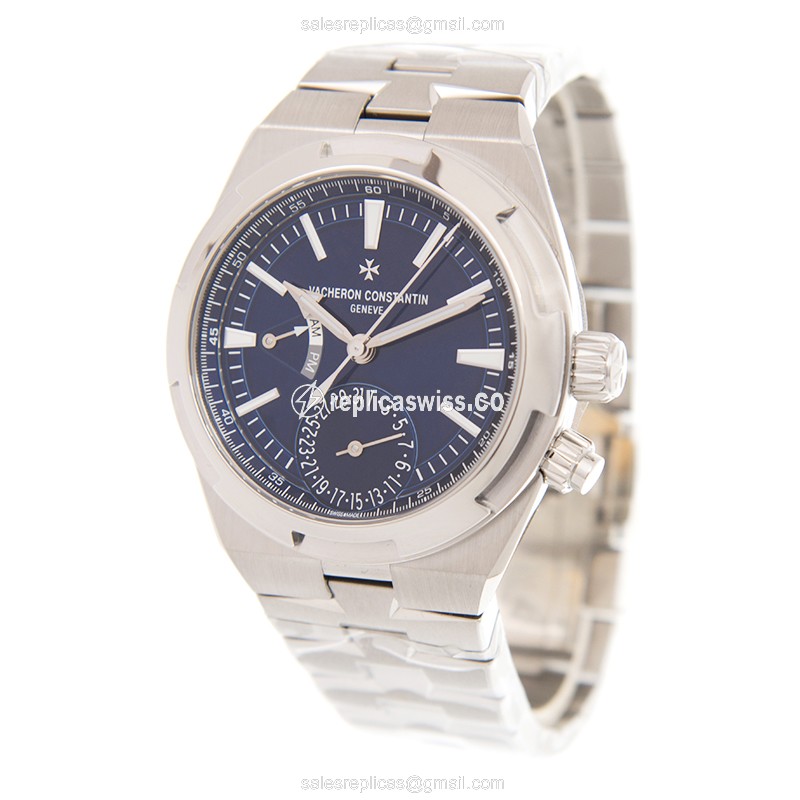 Vacheron Constantin 7900V/110A-B334 Replica - Automatic - Steel - Blue Dial - Silver Steel Strap - View 3