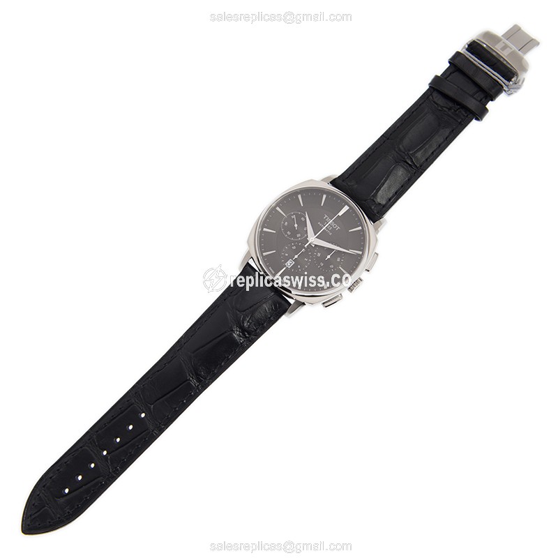 Tissot T-CLASSIC Replica - Automatic - Steel Case - Black Dial - Leather Strap - View 2