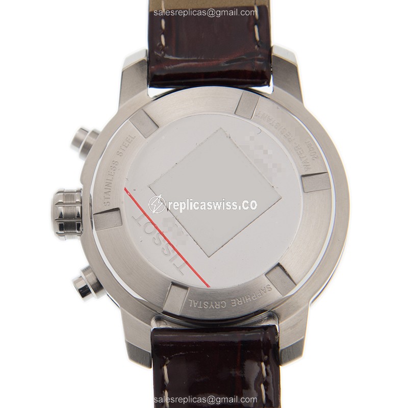 Rolex T-SPORT Quartz - White Dial - Brown Leather - Automatic - 16mm Clasp - View 3