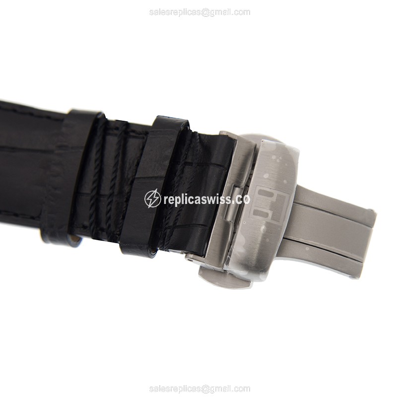 Tissot T-CLASSIC Automatic - Black Dial - Leather Strap - Stainless Steel Case - View 4
