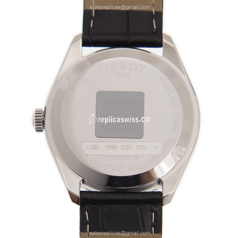 Tissot T-CLASSIC Replica - Automatic - Black Dial - Leather Strap - Buckle Clasp - View 3