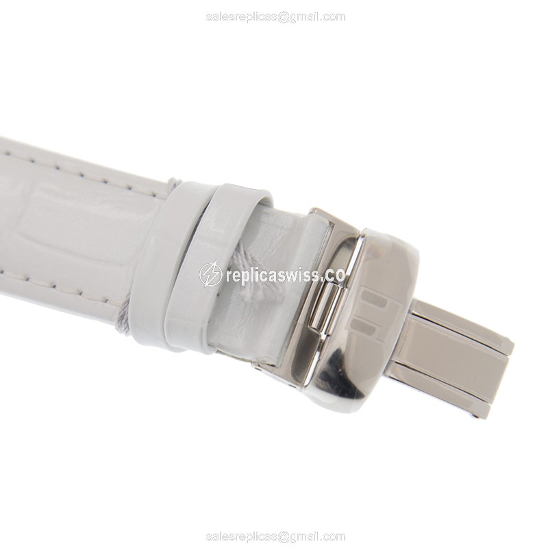 Tissot T-SPORT Quartz - White Dial - Steel Case - Leather strap - White Clasp - View 4