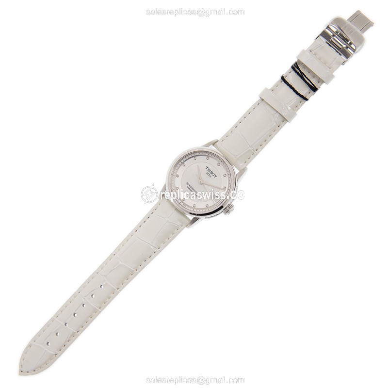 Rolex T-CLASSIC Replica - Automatic - Stainless Steel - White Dial, Leather Strap - View 2