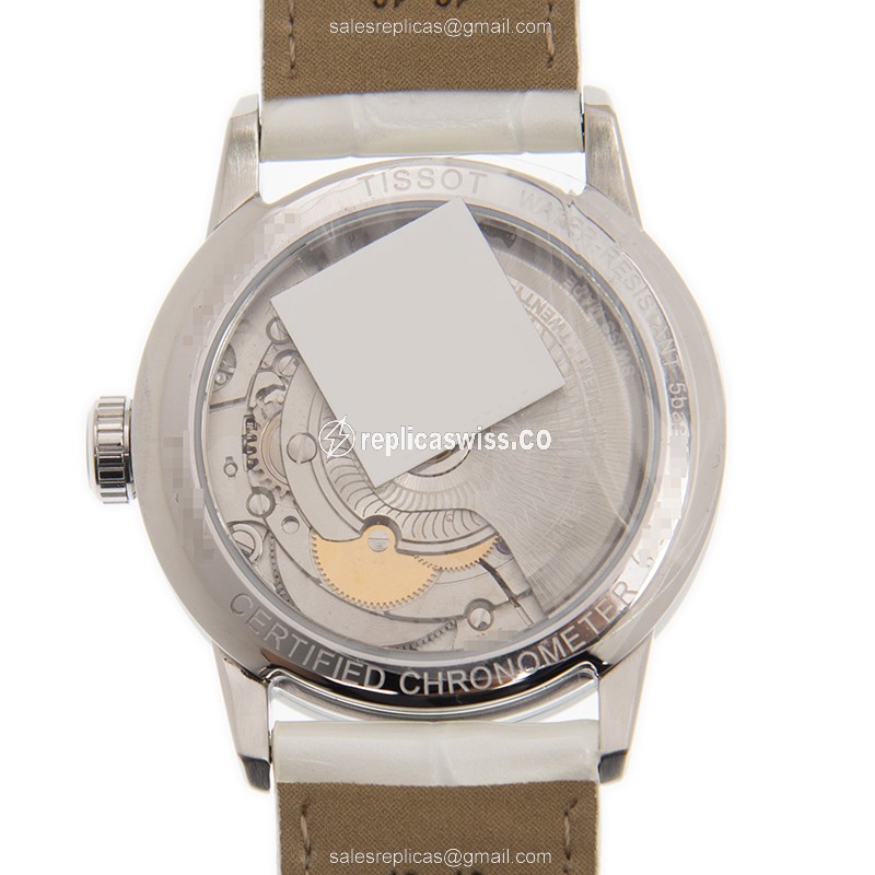 Rolex T-CLASSIC Replica - Automatic - Stainless Steel - White Dial, Leather Strap - View 3
