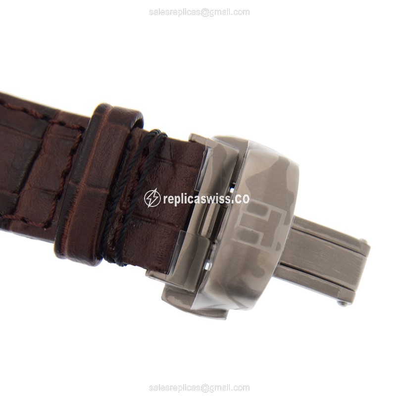 Tissot T-CLASSIC Replica - Automatic 18kt Rose Gold - White Dial - Brown Leather Strap - View 4